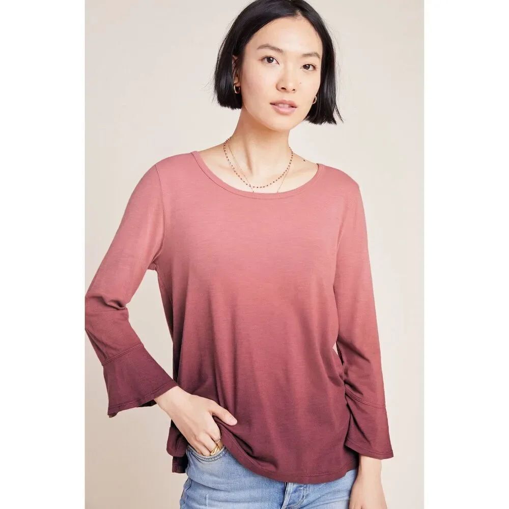 Anthropologie Tessa Bell-Sleeved Tee T.la